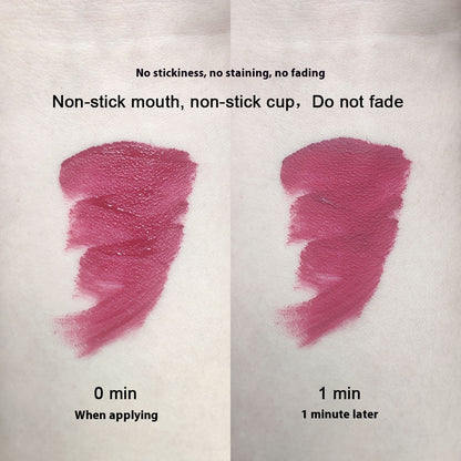Velvet Matte Liquid Lipstick transfer-proof cup demo