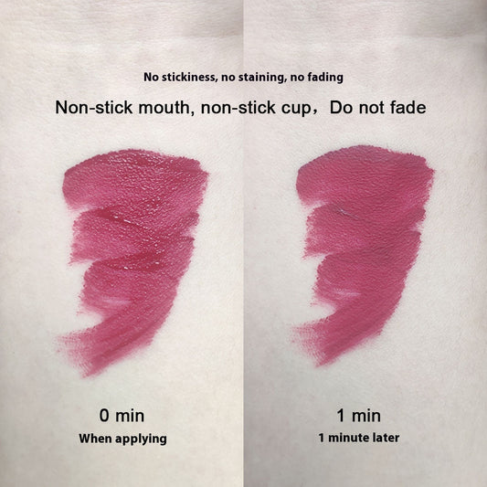 Velvet Matte Liquid Lipstick transfer-proof cup demo